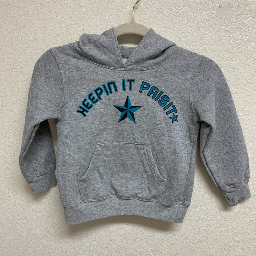 Keepin It Paisita Gray Kids Unisex Pullover Fleece Hoodie Sweater Size 4T